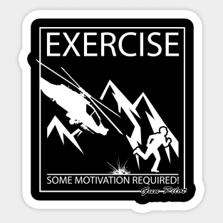 Gun Pilot - Male Exercise Some Motivation Required Sticker